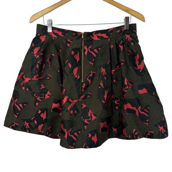 Banana Republic Green Floral Fit Flare Skirt NWT Petite 12P Chiccore - Picture 9 of 15